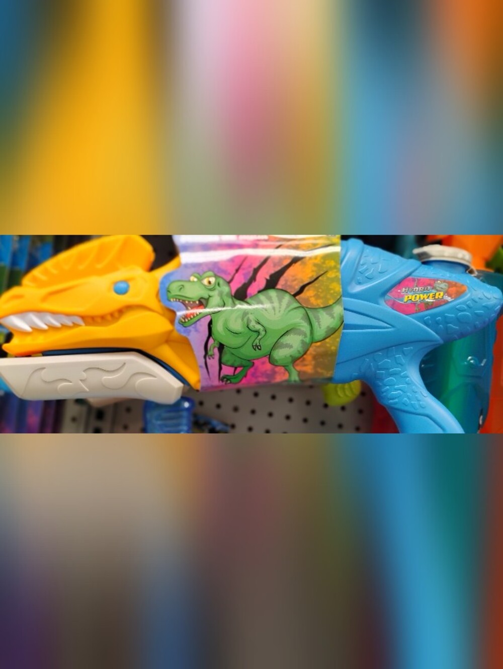 Kids Blue and Yellow Dinosaur Water Blaster Toy